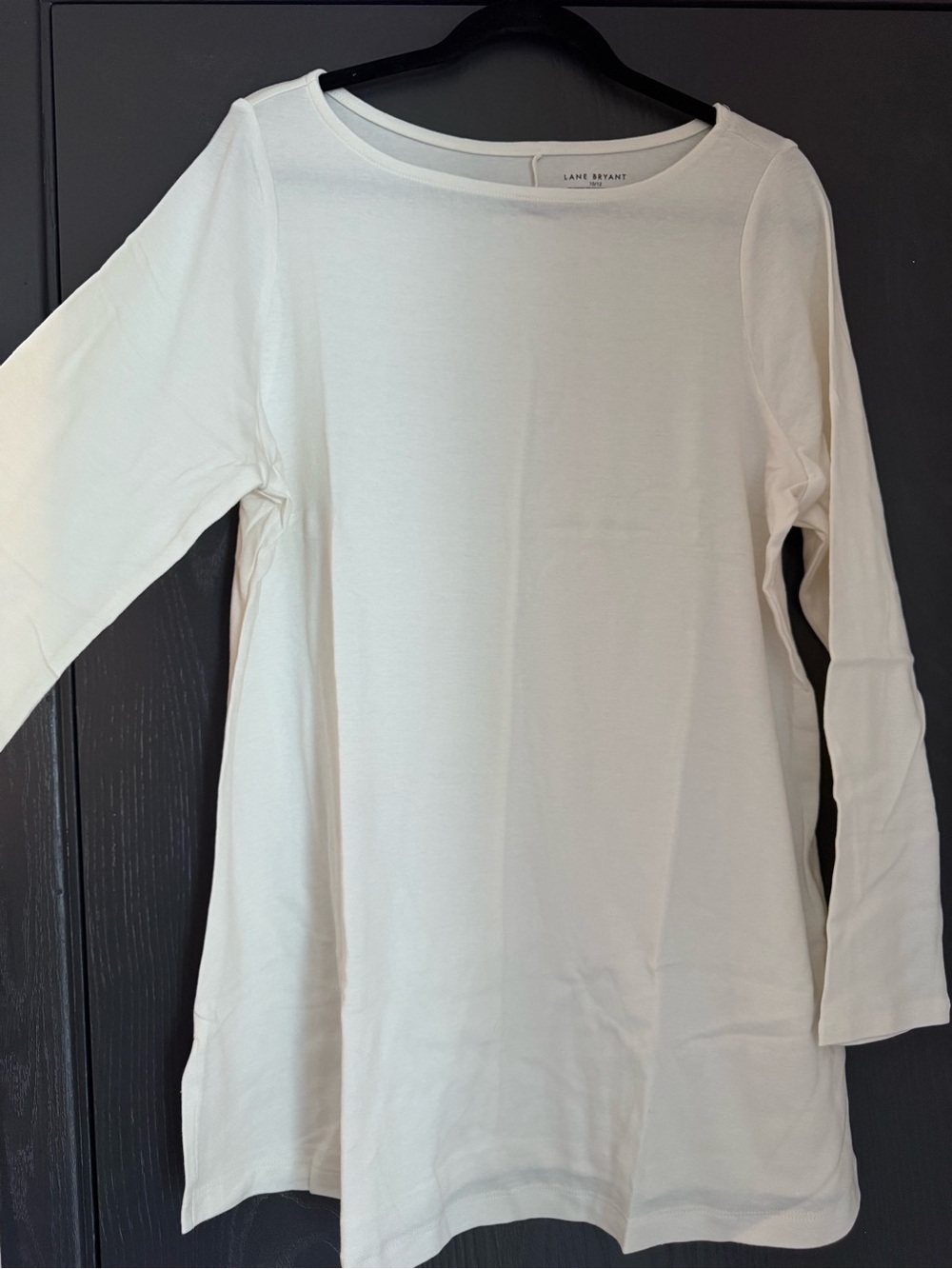 NWTLane Bryant Ivory Long Sleeve Boatneck Tunic Top 10/12